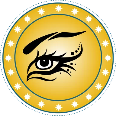 Free Stock Photo: Illustration of an eye in a circular border