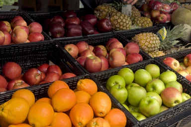 Free Stock Photo: Fruit on display for sale at a farmers market