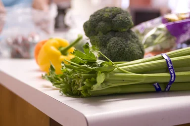 Free Stock Photo: Preparing a salad in a kitchen