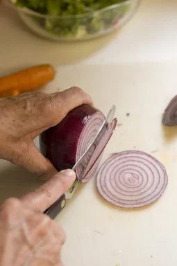 Free Stock Photo: Preparing a salad in a kitchen