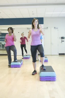 Free Stock Photo: Men and women performing aerobic exercises