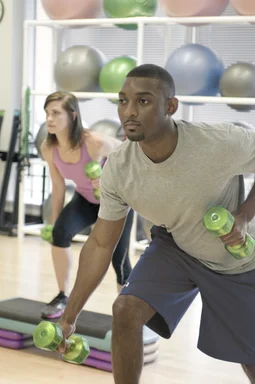 Free Stock Photo: Men and women performing aerobic exercises