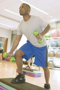 Free Stock Photo: Men and women performing aerobic exercises