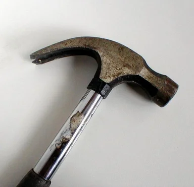 Free Stock Photo: Closeup of a rusty hammer
