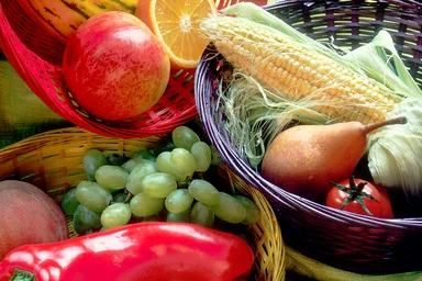 Free Stock Photo: Fruit and vegetables basket