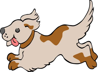 Free Stock Photo: Illustration of a running dog
