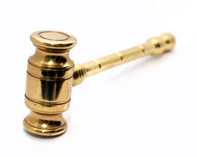 Free Stock Photo: A golden gavel