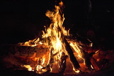 Free Stock Photo: Campfire flames
