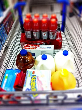 Free Stock Photo: Shopping cart with groceries