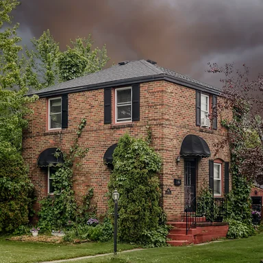 Free Stock Photo: A small brick house
