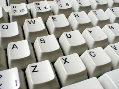 Free Stock Photo: Closeup of a white keyboard