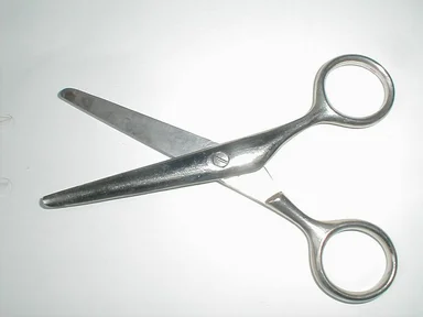 Free Stock Photo: Open silver scissors
