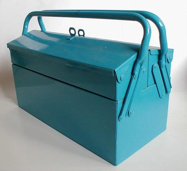 Blue metal toolbox : Free Stock Photo