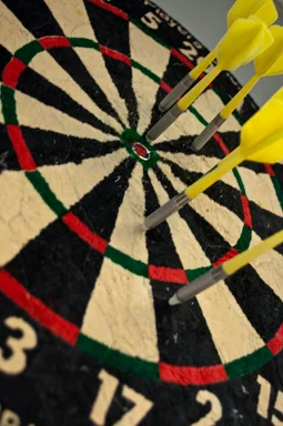Free Stock Photo: Dartboard close-up