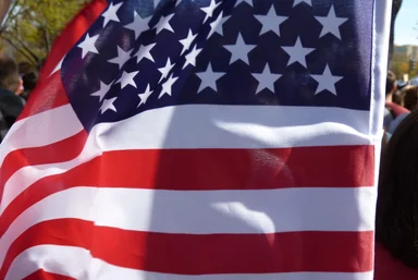 Free Stock Photo: American flag close-up