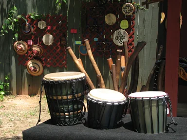 Free Stock Photo: Hand made drums for sale