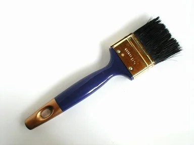 Free Stock Photo: Blue handled paint brush