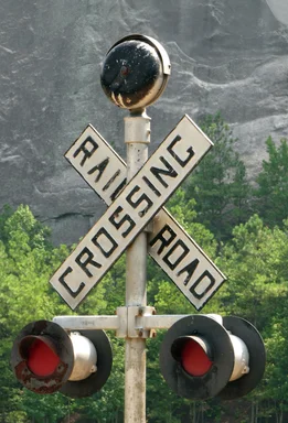 Free Stock Photo: Closeup of a railroad crossing sign