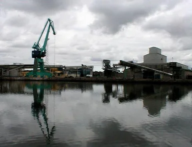 Free Stock Photo: View of a port from the water