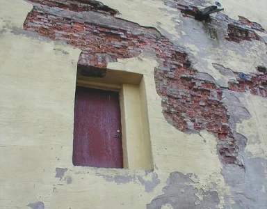 Free Stock Photo: Wall and door of an old brick home