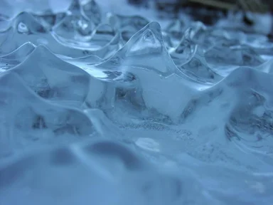 Free Stock Photo: Closeup of wave shaped ice
