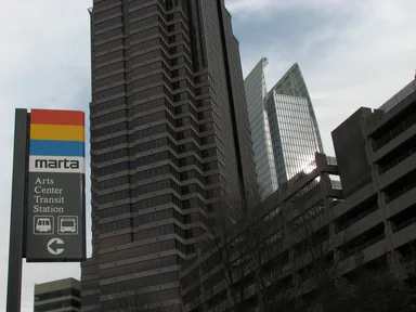 Free Stock Photo: Public transit station sign in Atlanta, Georgia