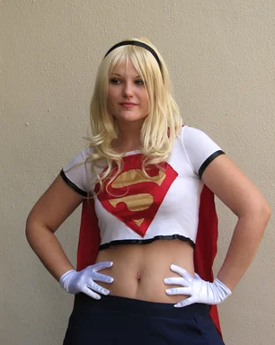 Free Stock Photo: Beautiful young woman in Supergirl costume at Dragoncon 2008