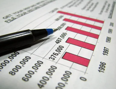 Free Stock Photo: Closeup of tax graph and pen