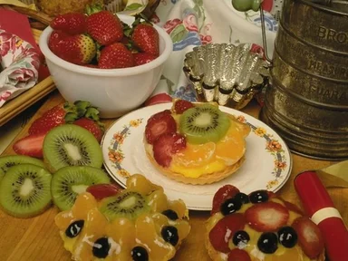 Free Stock Photo: A display of fruit desserts
