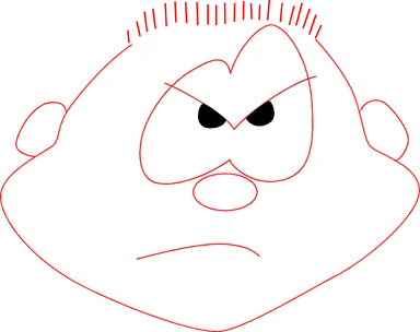 Free Stock Photo: Illustration of an angry boy