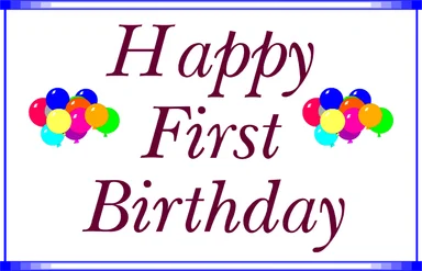 Free Stock Photo: Happy birthday illustration with balloons
