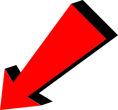 Free Stock Photo: Illustration of a diagonal red arrow