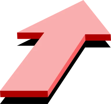 Free Stock Photo: Illustration of a 3d pink up arrow