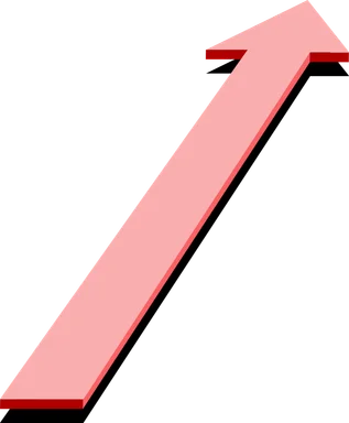Free Stock Photo: Illustration of a 3d pink up arrow