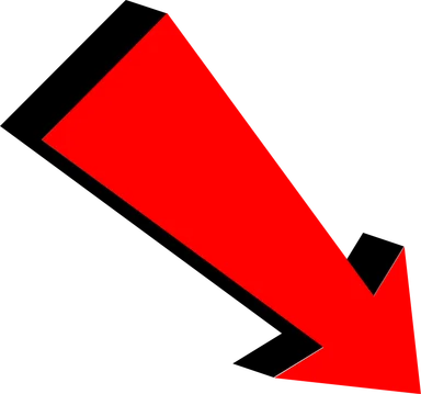 Free Stock Photo: Illustration of a 3d diagonal red arrow