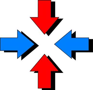 Free Stock Photo: Illustration of red and blue arrows