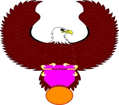 Free Stock Photo: Illustration of an eagle with a blank medal