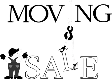 Free Stock Photo: Illustrated moving sale promo text
