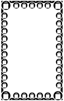 Free Stock Photo: Illustrated blank present frame border
