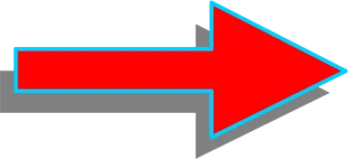 Free Stock Photo: Illustration of a red right arrow with a shadow