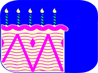 Free Stock Photo: Illustration of a birthday cake