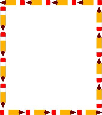 Free Stock Photo: Illustration of a blank pencil frame border