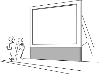 Free Stock Photo: Illustration of a blank sign on the side of the road