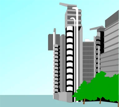 Free Stock Photo: Illustration of a modern office building