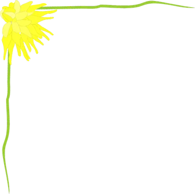 Free Stock Photo: Illustration of a yellow flowered upper left frame corner