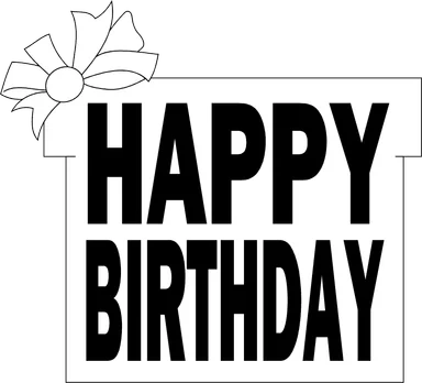 Free Stock Photo: Illustration of a birthday present with text