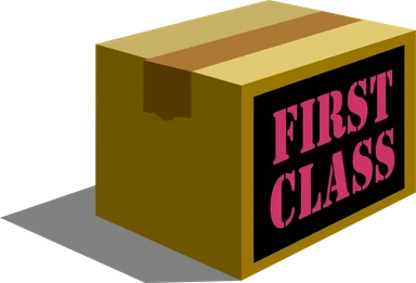 Free Stock Photo: Illustration of a first class parcel box