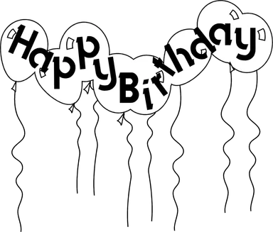 Free Stock Photo: Illustration of birthday balloons