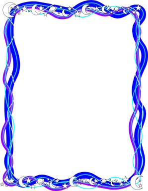 Free Stock Photo: Illustration of a blank frame border with stars and moons