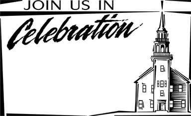 Free Stock Photo: Illustration of a blank church celebration card